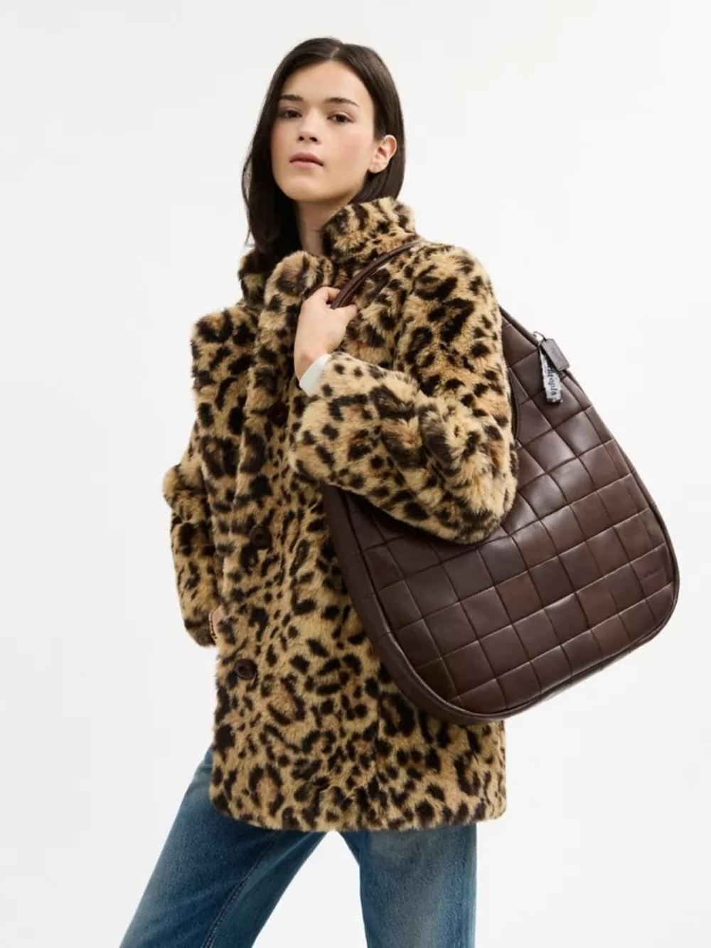 NWT! Coach Quilted Leather Large Crescent Shoulder Bag In Maple ๐ - Picture 8 of 12